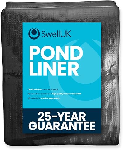 Swell UK Pond Liner 3m x 5m HDPE UV 25 Year Guarantee Garden Ponds