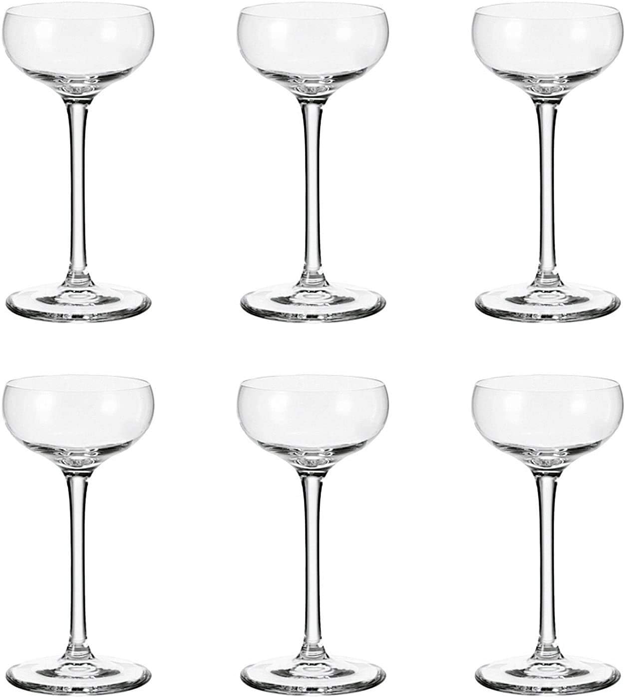 Leonardo Cheers Likörschale, Likör-Gläser mit gezogenem Stiel, spülmaschinenfeste Schnaps-Gläser, 6er Set, 90 ml, 061645