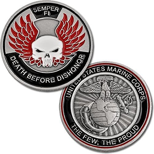 Marine Corps Death Before Dishonor Challenge Coin