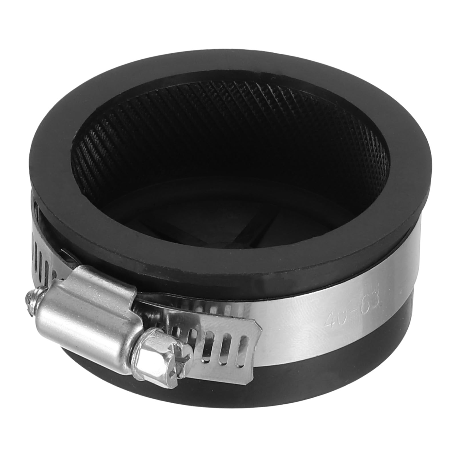 PATIKIL 2 Inch PVC Pipe Cap, 1 Pcs Steel Mechanical Test Plug with Stainless Steel Clamps Sewer Cleanout Cover Durable Sewer Pipe Plug Fit for Most Pipes Sink Pools, Black