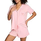 Victoria's Secret Modal Pajama Set, Short Sleeve Button Down Shirt and Shorts, Sleepwear for Women (XS-XXL)