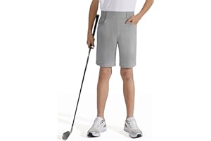 Dizoboee Boys Golf Jogger Shorts Kids Breathable Flat Front Active School Uniform Shorts with Comfort Stretch Waistband