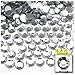 The Crafts Outlet 144-Piece Flat Back Loose Acrylic Round Rhinestones, 8mm, Crystal Clear