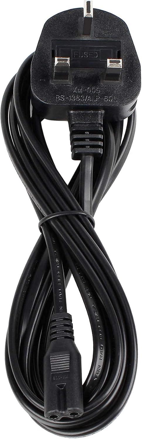 FSKE 3 Meters Power Cable Figure 8 Power Lead IEC C7 UK Plug Power Cord 2 Pin Mains Lead for LG Sony TV PS4 PS5 Sky Box XBox Playstation Samsung Philips Hisense Panasonic Sharp TCL Smart TV Monitor - Image 5