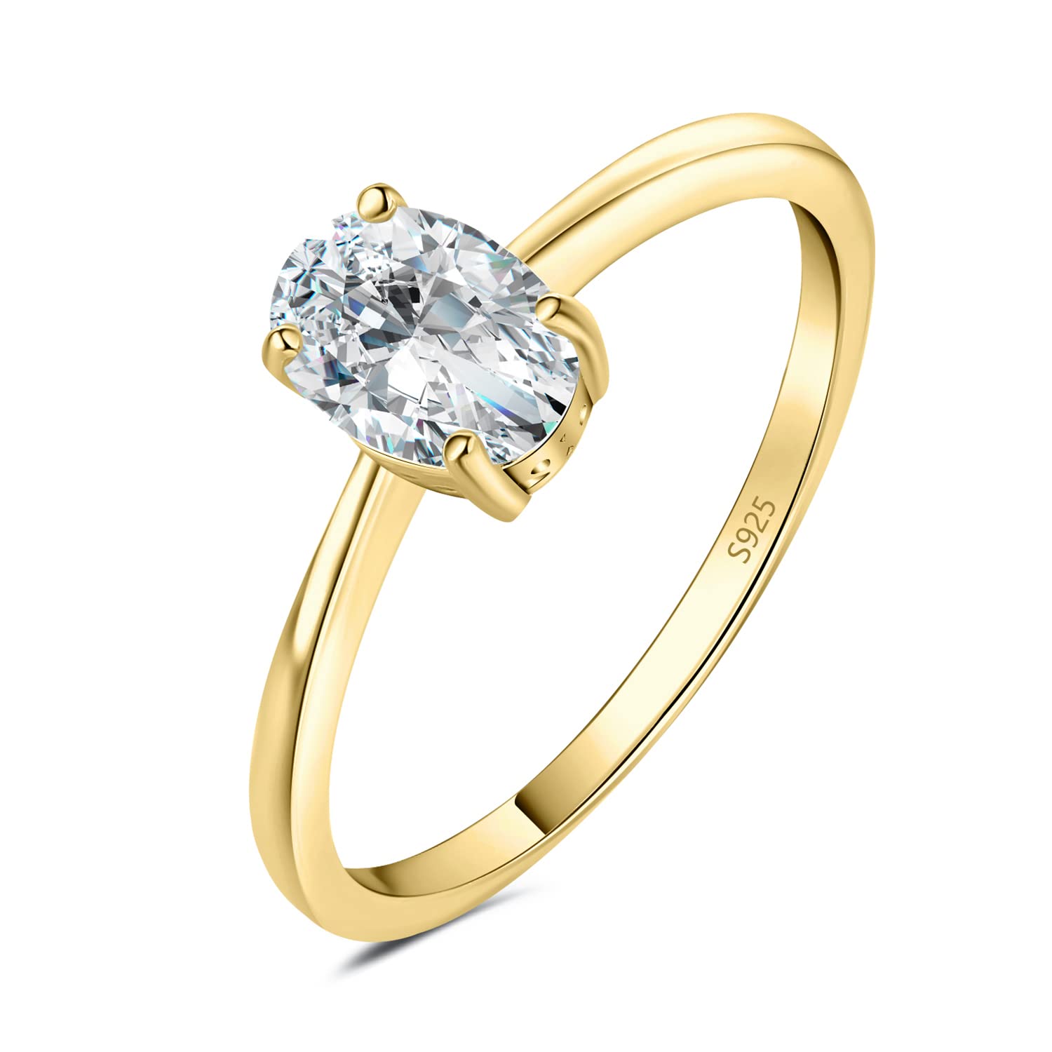 JewelryPalace Oval Cut 1ct Cubic Zirconia
