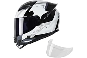 JQF Gear Full Face Motorcycle Helmet WS-607 DOT Approved Motorbike Racing Street Bike Helmets for Adults with Visor