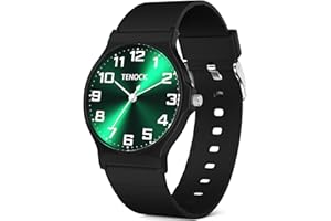 TENOCK Kids Analog Watch Boys Girls, 30M Waterproof, Sports Watch for Boys, Easy to Read Children's Thin Dial Wrist Watches with Soft Band, for Ages 5-15 Kids Great Birthday Gifts Christmas Day
