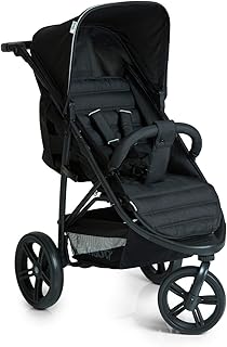 Hauck Rapid 3 Dreirad Buggy bis 25 kg mit Liegefunktion ab Geburt, klein zusammenklappbar, Einhand-Faltmechanismus, höhenverstellbarer Schiebegriff, caviar black (schwarz)