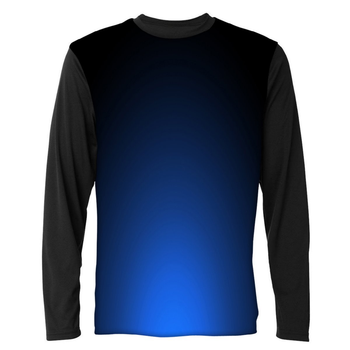snoogg glowing blue design printed full sleeve t shirt for men (cotton, polyester)