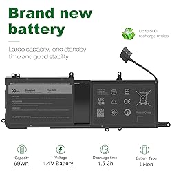 9NJM1 Laptop Battery for Dell Alienware 15 R3 R4 17