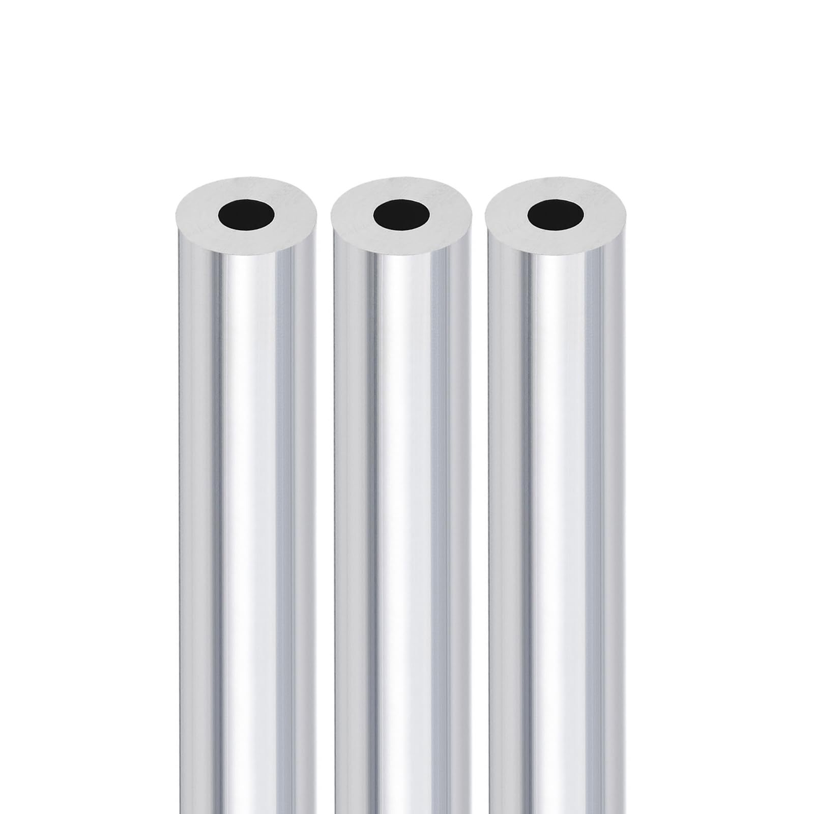 DTGN 11.8"x0.39"x0.16"(LxODxID) Seamless Aluminum Round Tube - 3Pack - Good for DIY Crafts - 6063 Aluminum Straight Tubing - Silver