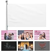 Customized USA Flag with Personalized Design 2 Sides Printing, Customize 3X5FT Flags with Image Text Logo, Custom-made Flag for Outside Inside, Indoor Outdoor Flags Customization, White No Custom