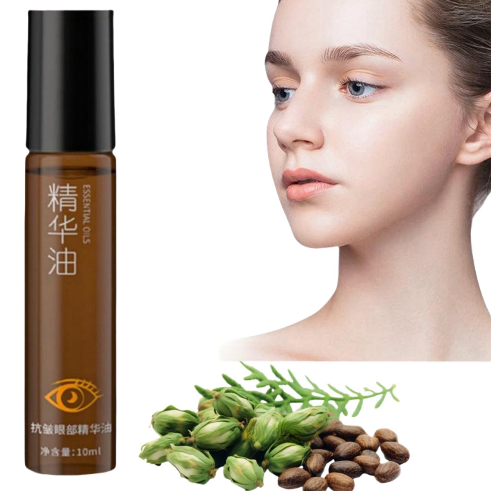 Rollerball Castor Oil,Roller Ball Essential Oil for Eye,Castor Oil and Frankin-Cense Eye Roller,Eye Cream for Dark Circles and Puffy Eyes,Under Eye Cream,Eye Bags Remover,Eye Cream Anti Aging,Eye Gel