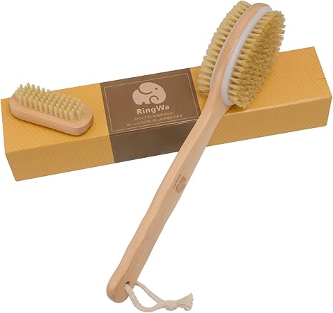 Amazon ボディブラシ マッサージブラシ セット 天然毛 お風呂用 体洗いブラシ 竹製長柄 背中ブラシ 血行促進 角質除去 美肌効果 Zri ビューティー 通販