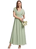 Ever-Pretty Women's Bridesmaid Dress V-Neck Ruffle