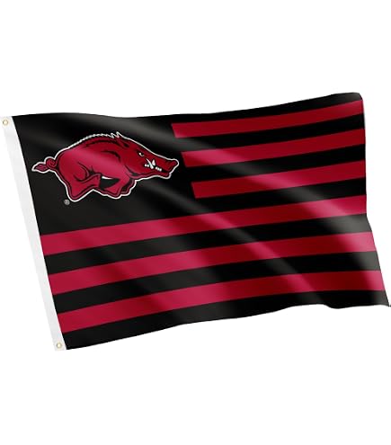 Arkansas Razorbacks Grey Flag - Officially Licensed 3x5 Foot College Sports Banner - View #5