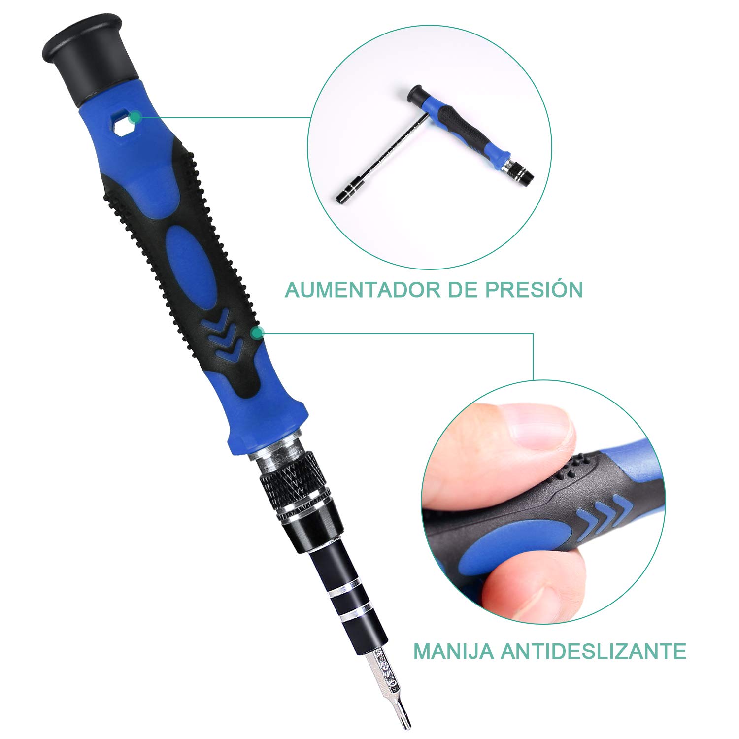 Juego de Destornilladores, Gocheer 115 en 1 Destornilladores de Precisión Kit de Herramientas Profesional,DIY Herramientas para Teléfono Movil,Gafas, Reloj, Ventilador,TV, Refrigerador, Ordenador ect.