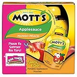 Mott's Snack & Go Mango Peach Applesauce, 3.2 oz pouches (Pack of 24)