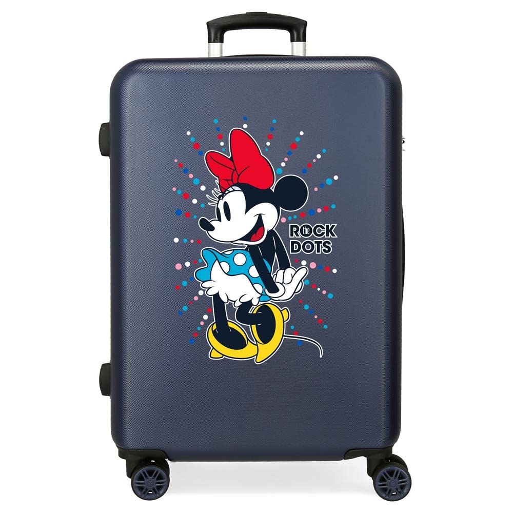 Minnie Rock Dots Blue Medium Hardside Suitcase 68cm