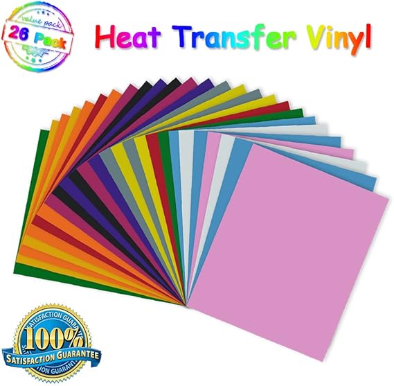 Makerfun Heat Transfer Vinyl, Permanent Adhesive Backed