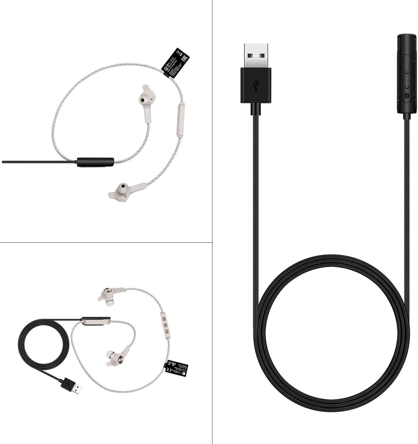 Zaracle E6 Earphones Charger Cable, Replace Charging Docks Clip for Bang & Olufsen Beoplay E6 in-Ear Wireless Earphones
