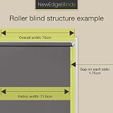 New Edge Blinds Thermal Blackout Grey 50cm x 165cm Roller Blind view 5