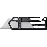 Aerocrafted Sideslip Utility Knife, EDC Everyday Carry, Razor Blade, Made in the USA (Aluminum/Ultem, Right-handed)
