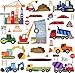 Big City Construction Wall Decals - Wall Art for Kids Rooms - Fun Trucks Cranes and Building Vehicles
