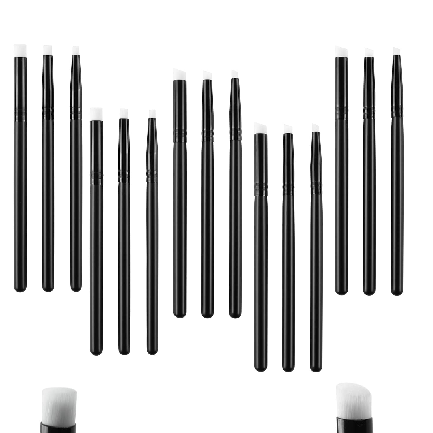 OTCRAFT 15PCS Mini Ink Paints Mixing Blending Brush Blending Tools3 Kinds of HeadSmooth Blending Ink Painting Small Brushes Hand Tools for DIY Scrapbooking Paper Cards Making