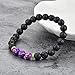 Mystiqs Lava Rock & Purple Jasper Beaded Bracelet Essential Oil Diffuser for Men,Women + FREE Aromatherapy E-book Ideal for Anti-Stress or Anti-Anxiety