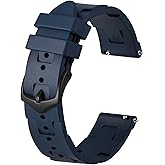 BISONSTRAP FKM Watch Bands, Diving Rubber Watch Strap for Men, Quick Release, 20mm 22mm