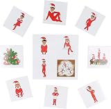 Henbrandt 144 Mini Elfin Around Christmas Elf Temporary Tattoos for Kids Party view 4