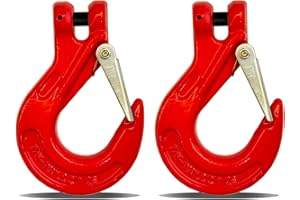 HYECEN 2 Pack G80 Clevis Slip Hook,5/16" Heavy Duty Chain Hooks,Forged Tow Trailer Safety Hook with 4400Lbs Work Load Limit Capacity for Hauler Hitches Wrecker Truck,Clevis Grab Winch Hooks for Lifting