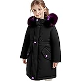 CAHL&FAUO Girls Winter Coat Heavyweight Padded Puffer Jacket Kids Parka Fleece Snow Clothes