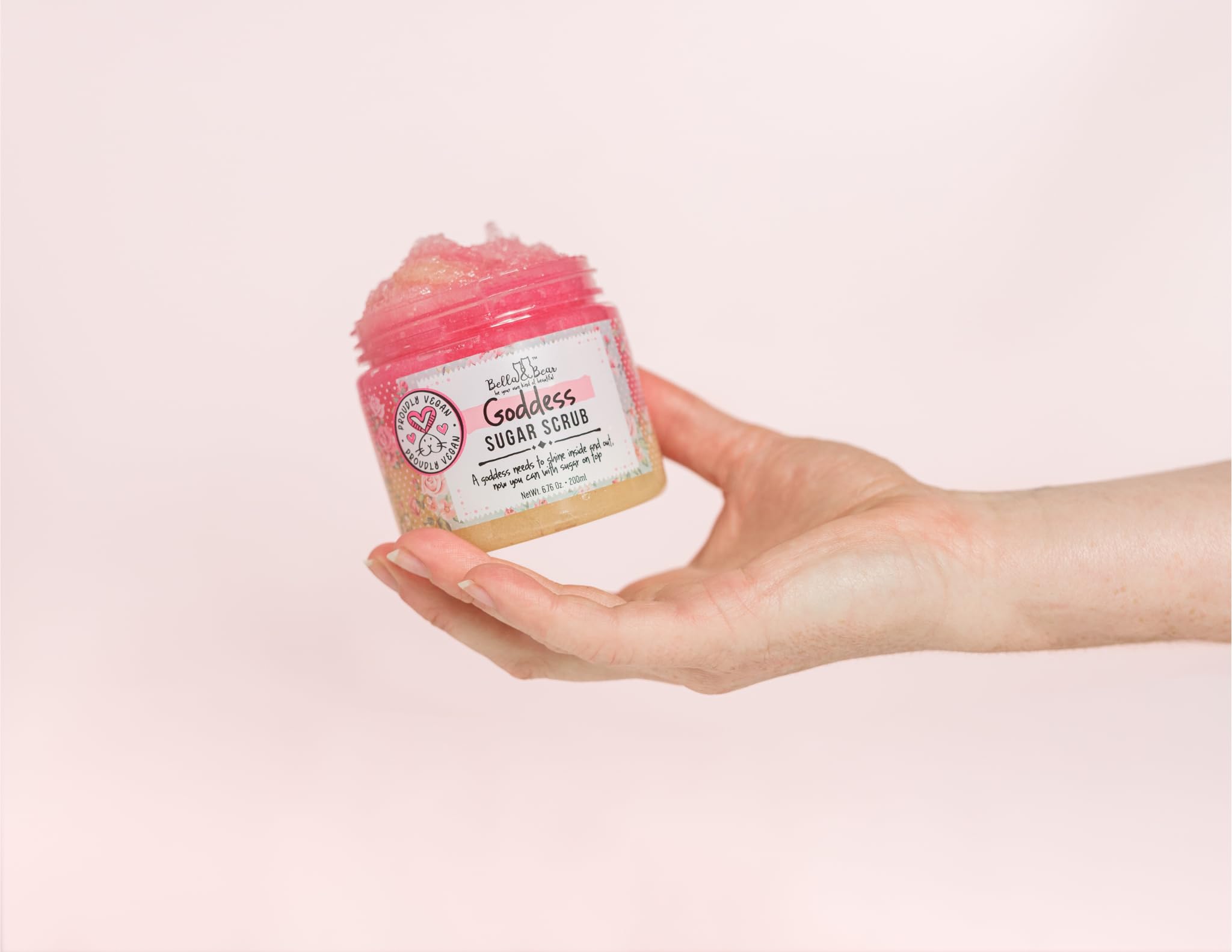 Bella & Bear Goddess Sugar Scrub - 3-in-1 Exfoliator, Body Scrub & Body Wash | Vegan, Cruelty-Free Bliss for Silky Smooth, Radiant Skin - Image 3