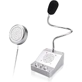 LiwCho 2-Way Window Intercom System, High-Power Voice Transmission Speaker for Bank, Hospital, Station &amp; Store Counter