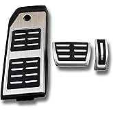 zoomto Gas Accelerator Brake Footrest Pedal Cover Compatible with Q7 Q8 2017-2025, Compatible with Porsche Cayenne 2020-2024, Compatible with Touareg 2019-2024 Accessories No Drill