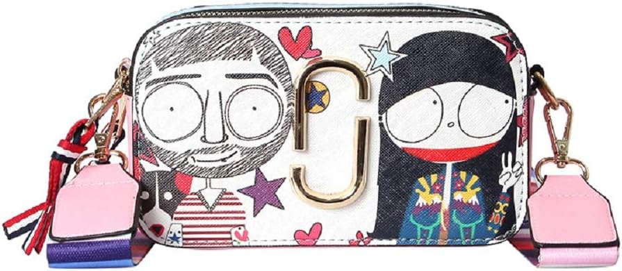 Chain Bags for Women Double Zip Crossbody Evening Bags Multicolor for Snapshot Small Camera
