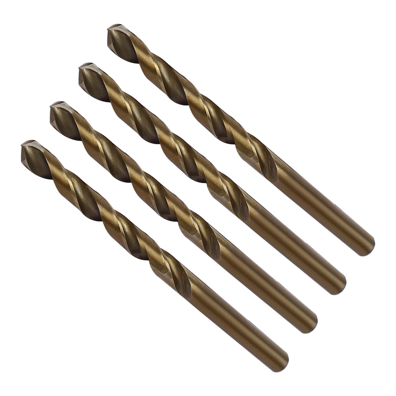 CoCud High Speed Steel Cobalt Twist Drill Bits, 6mm Diameter 90mm Length, Straight Twist Jobber Drill Bit - (Applications: for Metal Woodwork Plastic Aluminum), 4Pieces