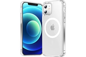 Temdan for iPhone 12 Case for iPhone 12 Pro Case,[Compatible with Magsafe][Not Yellowing] Slim Thin Shockproof Phone Case-Clear