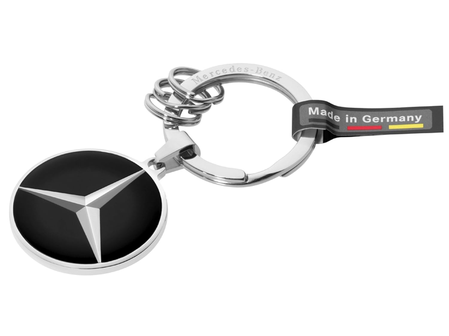 MercedesBenz,Keyring,Los Angeles,Silver Colored/Black, Stainless Steel