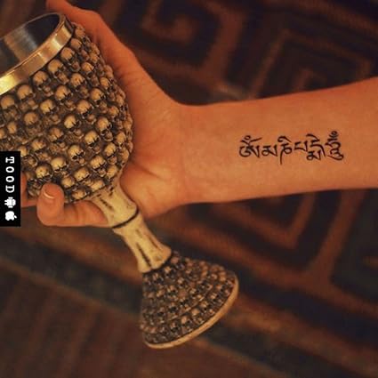 Amazon Com Tood Om Mani Padme Hum Tatuaje Temporal Pegatina