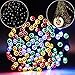 Solar Lights Outdoor 72ft 200 LED Fairy Lights, Ambiance lights for Patio, Lawn,Garden, Home, Wedding, Holiday, Christmas, Xmas Tree decoration,waterproof/Timer/USB Charge (Multi-color 2pack)