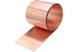 ELECTRAPICK Copper Flashing,28 Gauge(0.3mm) Thickness, 2in x 5ft, 99.95% Pure Copper Sheet Roll, Roofing Metal Flashing Roll for Contractors DIY Projects