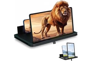 APRYEW Mobile Screen Magnifier for Cell Phone, 2026 New HD Big Screen Phone Magnifier Screens Enlarger for Movies, Videos,Portable Foldable 3D Magnifying Screens for Elderly (Black, 10in)