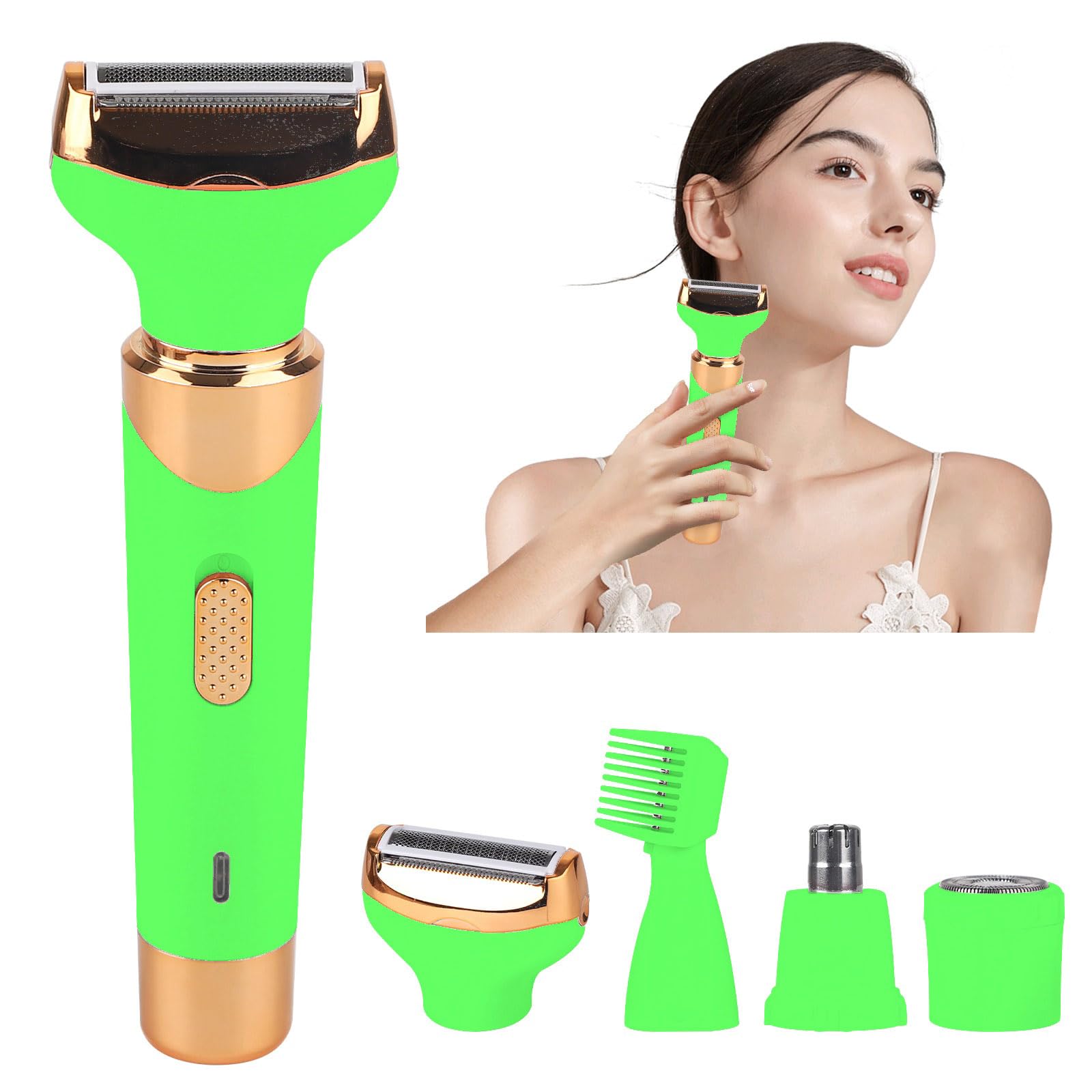 Photo 1 of Beanify Electric Shaver for Women & Men,2025 Wet & Dry Cordless Razor?Rechargeable Facial Hair Remover & Bikini Trimmer, Smooth & Silky Body Shaver with 4 Grooming Attachments for Nose, Face (White)
