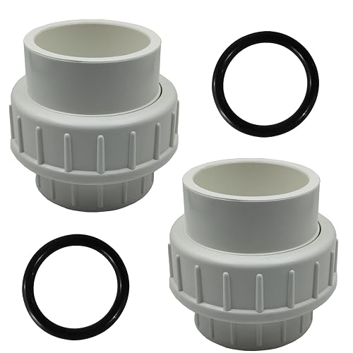 2Pcs PVC Union Pipe Fitting, 2 inch Slip Union Coupling Adapter, PVC ...
