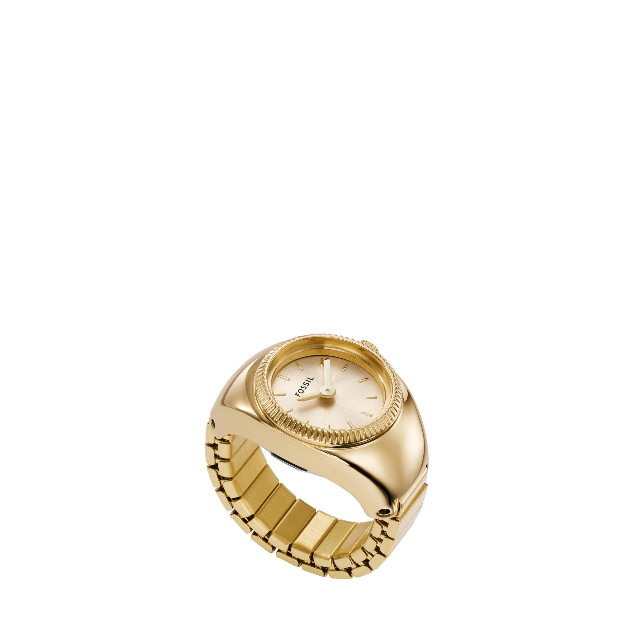 Photo 1 of Fossil Women's Quartz Stainless Steel Two-Hand Watch Ring, Watch Rings For Women, Color: Gold (Model: ES5246)
