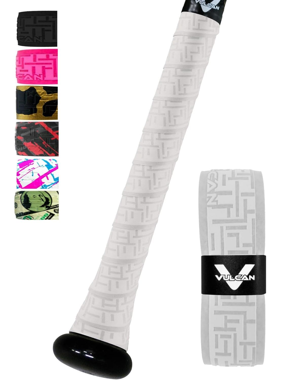 Vulcan | 1.75mm Bat Grip | Baseball/Softball | White