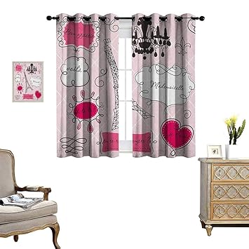 Amazon Com Warm Family Teen Room Window Curtain Fabric Doodle